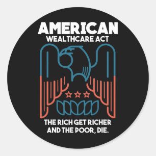 American Wealthcare Act Verfahren gegen Trump einl Runder Aufkleber