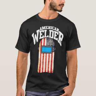 American Welder US Flag Welding Hood Gift Bq13f T-Shirt