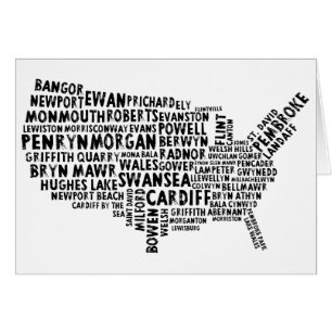 American Welsh Place Names Karte
