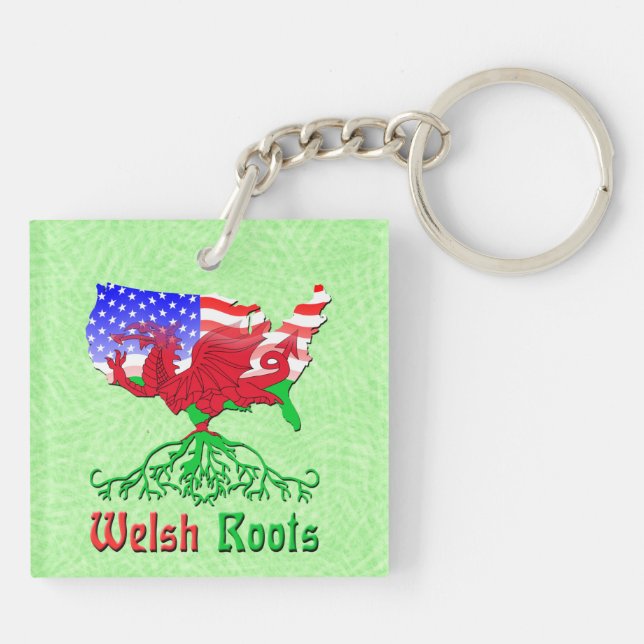 American Welsh Roots Schlüsselanhänger (Rückseite)
