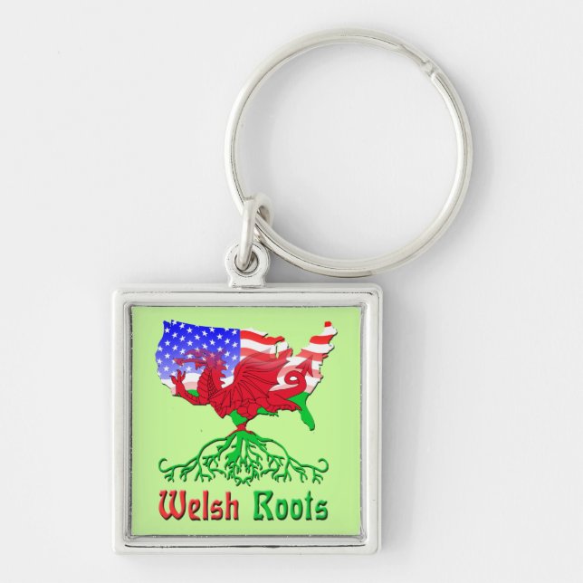 American Welsh Roots Schlüsselanhänger (Vorne)