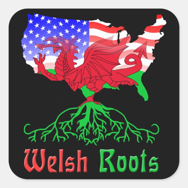 American Welsh Roots Stickers (Vorderseite)