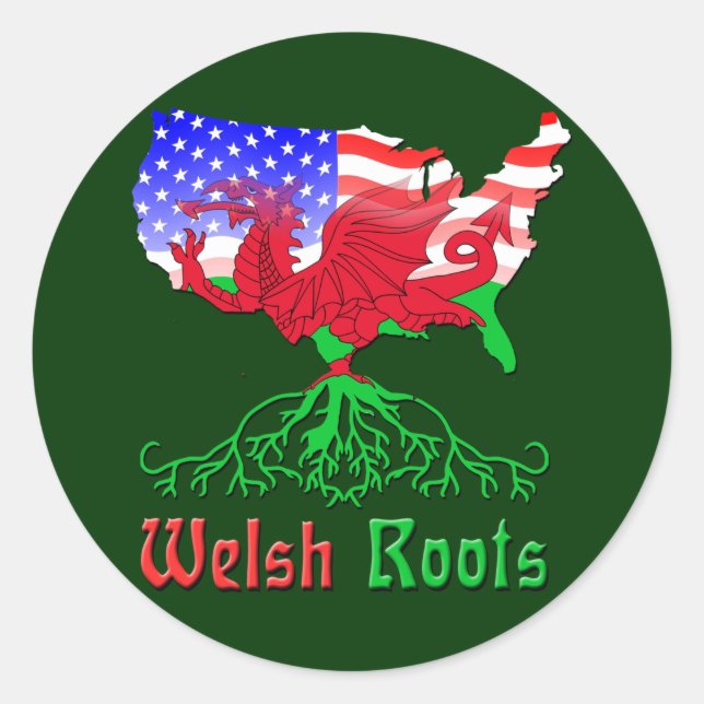 American Welsh Roots Stickers (Vorderseite)