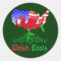 American Welsh Roots Stickers