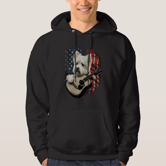 American West Highland White Terrier USA Westie Co Hoodie (Vorderseite)