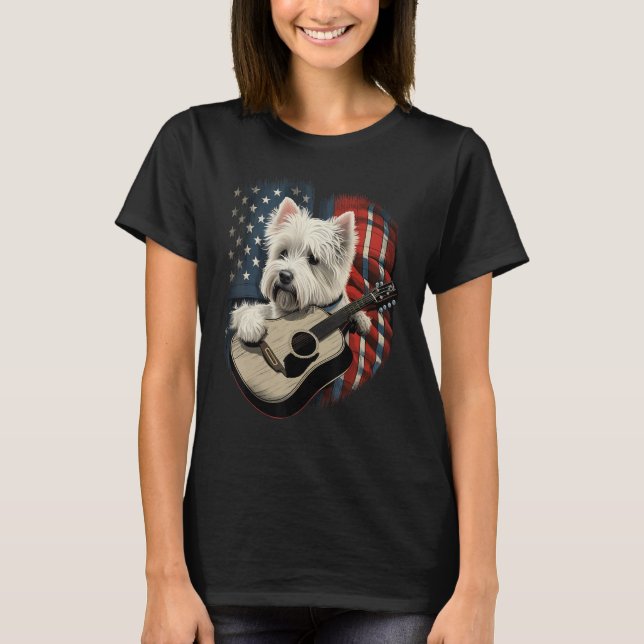 American West Highland White Terrier USA Westie Co T-Shirt (Vorderseite)