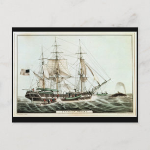 American Whaler, eingraviert durch Nathaniel Curri Postkarte