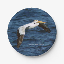 American White Pelican Paper Platte Pappteller