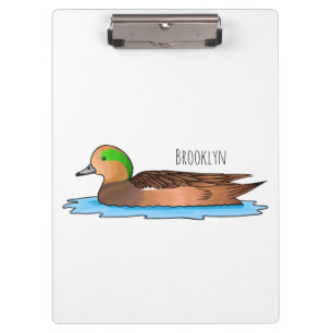 American wigeon bird cartoon illustration klemmbrett