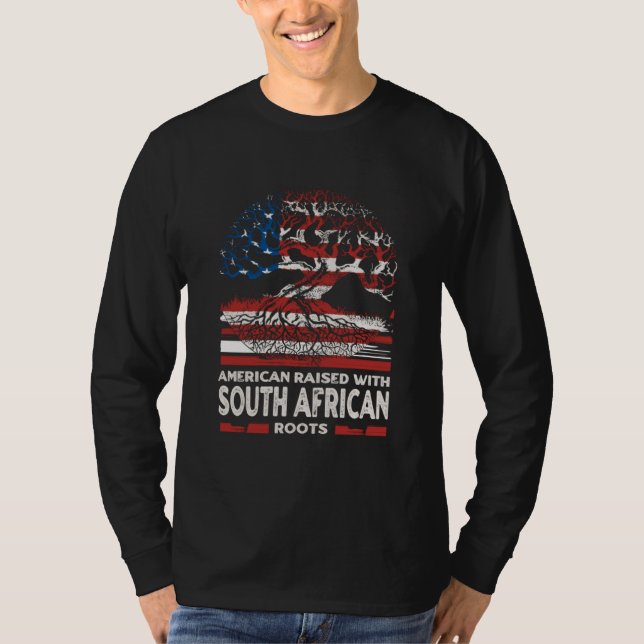 American with South African Roots Patriotic T-Shirt (Vorderseite)