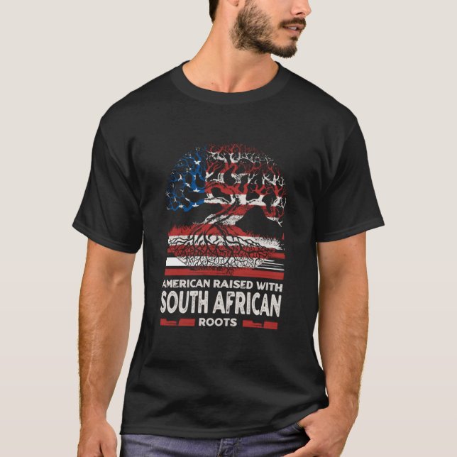American with South African Roots Patriotic T-Shirt (Vorderseite)