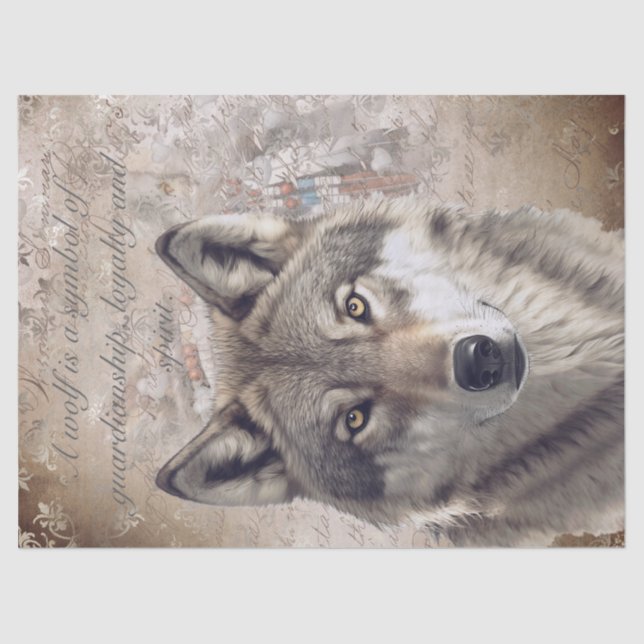 American Wolf Seidenpapier (Vorderseite)