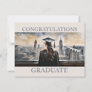 American Woman Graduate Gratulation