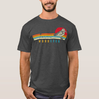 American Woodcock Bird Retro Vintag einzigartiges  T-Shirt