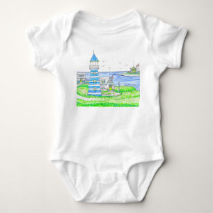 Americana 2 Lighthouse Baby One Piece Strampler