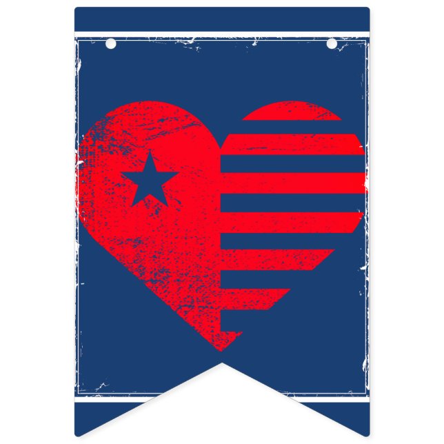Americana 4. Juli Bunting Wimpelkette (Erste Fahne)