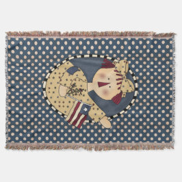 Americana Annie Throw Blanket Decke