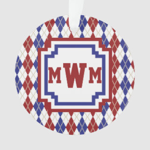 Americana Argyle Acryl-Ornament Ornament