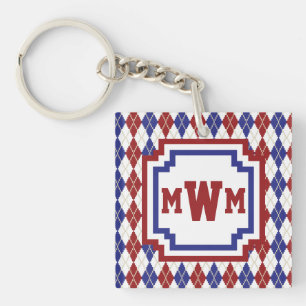 Americana Argyle Acryl-Schlüsselanhänger Schlüsselanhänger
