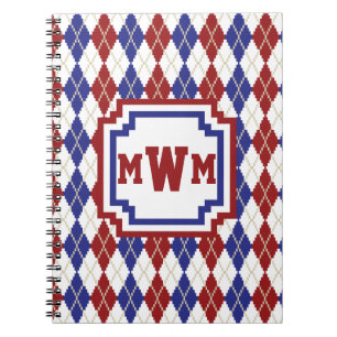 Americana Argyle Notizbuch Notizblock