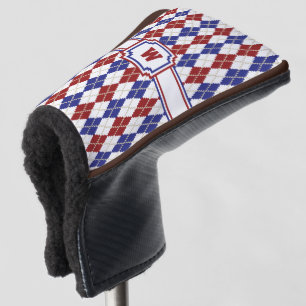 Americana Argyle-Putterabdeckung Golf Headcover
