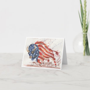 Americana Bison von Sherry Karte
