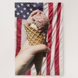 Americana - Eiscreme und -flagge Puzzle