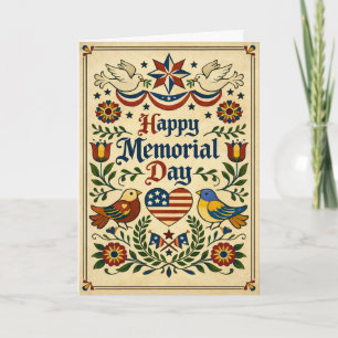 Americana-Folk-Art-Zum-Gedenktag Karte
