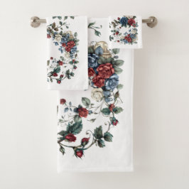 Americana Garden Patriot Rosen Badhandtuch Set