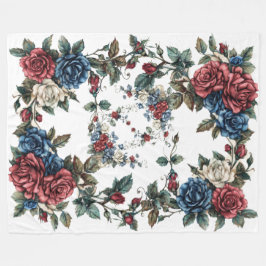Americana Garden Patriot Rosen Fleecedecke