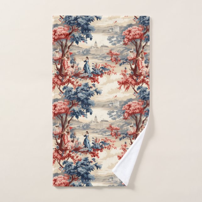 Americana-Garten-Toile  Badhandtuch Set (Handtuch)