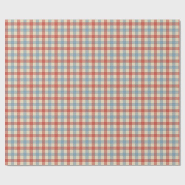 Americana Gingham Geschenkpapier (Flach)
