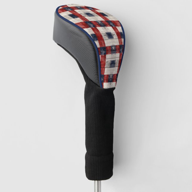 Americana-Gitter-Golf-Schlagkopfabdeckung Golf Headcover (angewinkelt)