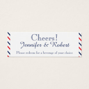 Americana Hearts Wedding Drinks Tickets