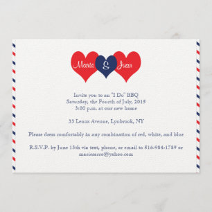Americana Hearts Wedding Marie Juan v2 Einladung