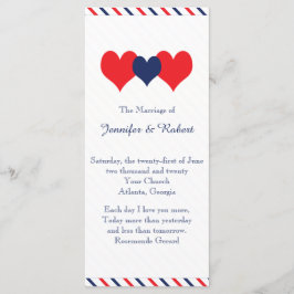 Americana Hearts Wedding Program Programm