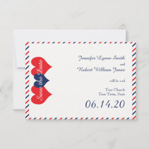 Americana Hearts Wedding Save the Date