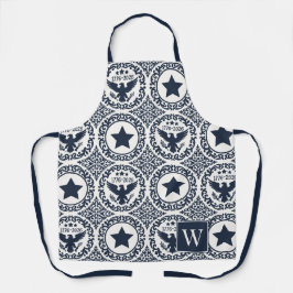 Americana Heritage Eagle Medallion Monogram Schürze
