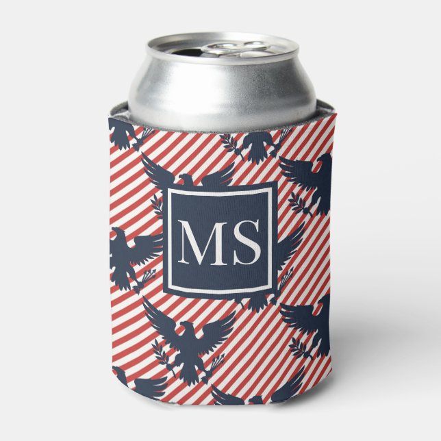 Americana Heritage Eagle Stripe Monogram Dosenkühler (Kanne Vorderseite)