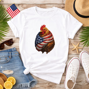 Americana-Huhn-Flagge T-Shirt