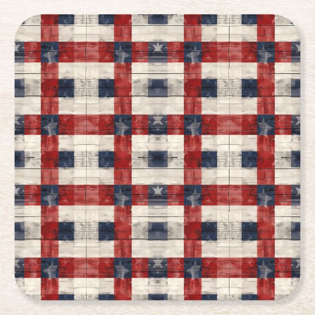 Americana Lattice Papier Untersetzer (Vorderseite)