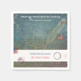 Americana Liberty Blueprint Patriotische Parteidek Serviette