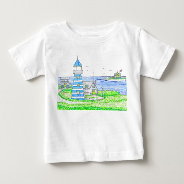 Americana Lighthouse Baby Tshirt (Vorderseite)