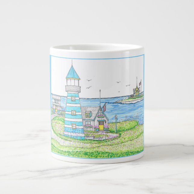 Americana Lighthouse Jumbo-Tasse (Vorderseite)