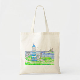 Americana Lighthouse Lebensmittelgeschäft Tote Bag Tragetasche