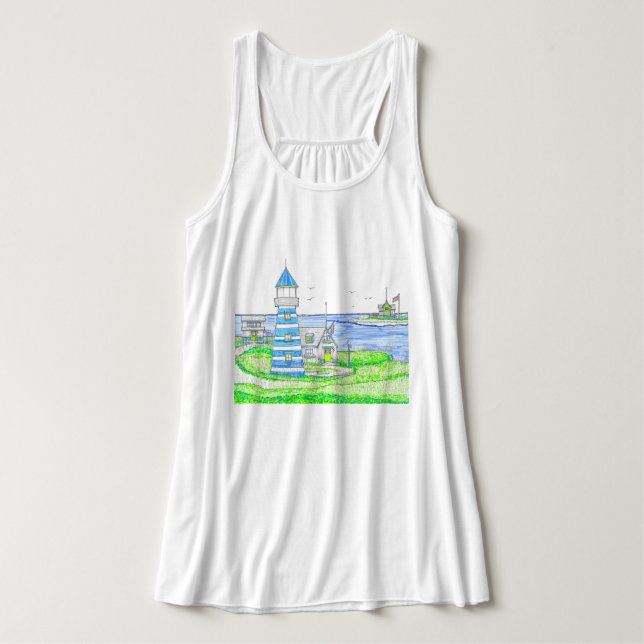 Americana Lighthouse Tank Top (Design Vorderseite)