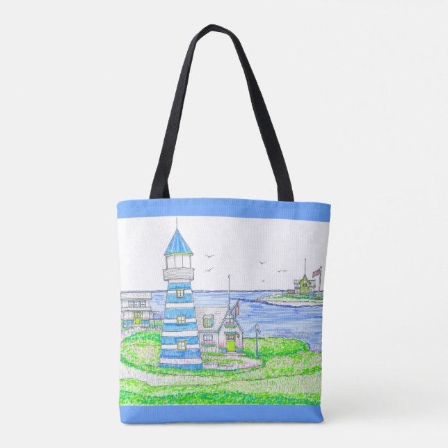 Americana Lighthouse Tote Bag (Rückseite)