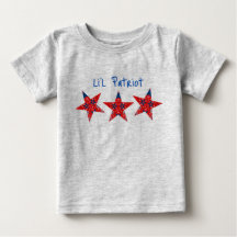 Americana Li'l Patriot Bandana Stars Baby T - Shir