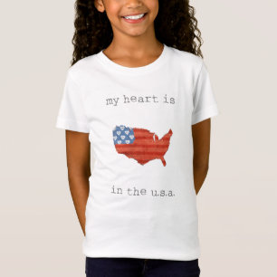 Americana  mein Herz ist in der USA-Karte T-Shirt