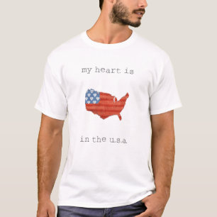 Americana  mein Herz ist in der USA-Karte T-Shirt